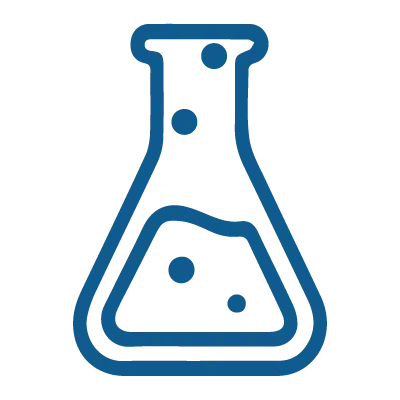 icon representing science-backed ingredients with a checkmark.
