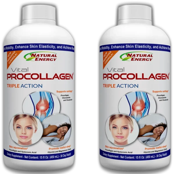 A 2-month supply of Vital Procollagen, showing two bottles of the liquid collagen formula, offered as a final deal.