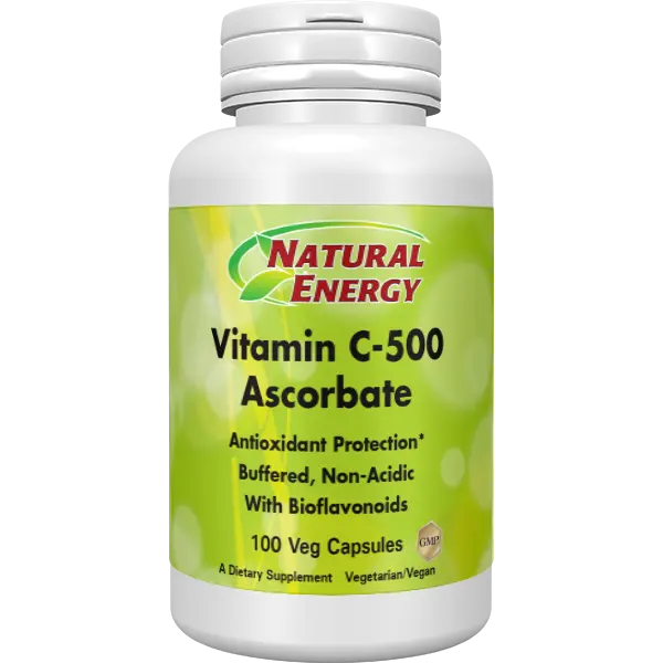 A bottle of high-potency Vitamin C (500mg), offered as a special order bump to boost collagen production.