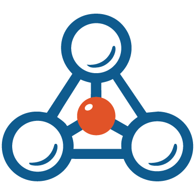 Icon of a molecular structure representing Types I, II, and III procollagen